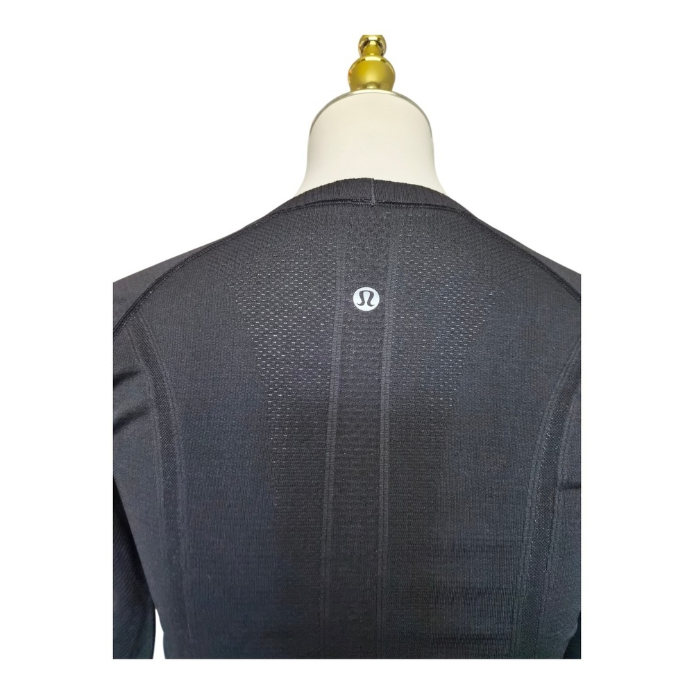 Lululemon Swiftly Tech Long Sleeve Shirt Two Tone Black/Grey Size 4‎ Athleisure - Picture 6 of 7